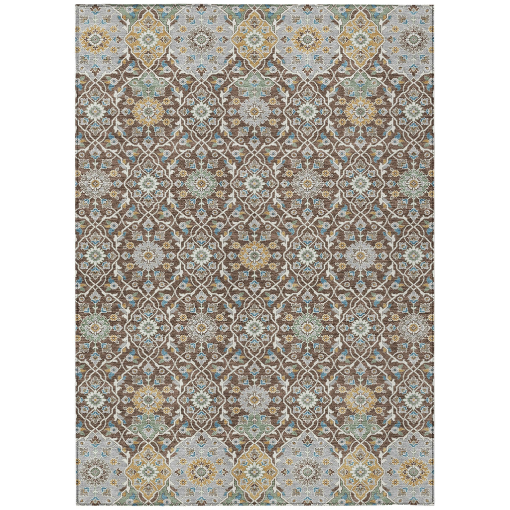 Piper Looms Chantille Panel ACN2199 Chocolate Machine Washable Area Rug main image