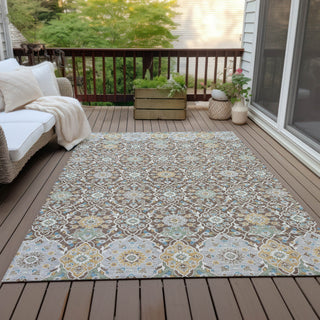 Piper Looms Chantille Panel ACN2199 Chocolate Machine Washable Area Rug Outdoor Lifestyle Image Feature