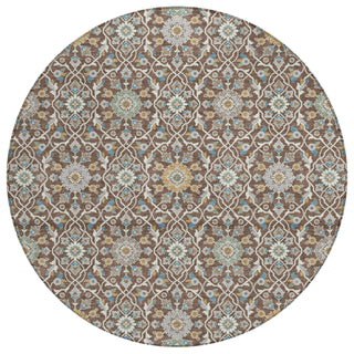 Piper Looms Chantille Panel ACN2199 Chocolate Machine Washable Area Rug Round Main Image