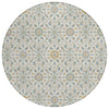 Piper Looms Chantille Panel ACN2199 Ivory Machine Washable Area Rug Round Main Image