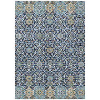 Piper Looms Chantille Panel ACN2199 Navy Machine Washable Area Rug main image