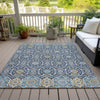 Piper Looms Chantille Panel ACN2199 Navy Machine Washable Area Rug Outdoor Lifestyle Image Feature