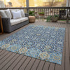 Piper Looms Chantille Panel ACN2199 Navy Machine Washable Area Rug Outdoor Lifestyle Image Feature
