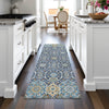 Piper Looms Chantille Panel ACN2199 Navy Machine Washable Area Rug Runner Lifestyle Image Feature