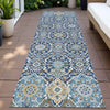Piper Looms Chantille Panel ACN2199 Navy Machine Washable Area Rug Runner Outdoor Lifestyle Image Feature