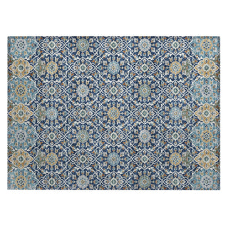 Piper Looms Chantille Panel ACN2199 Navy Machine Washable Area Rug Scatter Main Image
