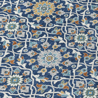 Piper Looms Chantille Panel ACN2199 Navy Machine Washable Area Rug Swatch Image