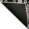 Piper Looms Chantille Bohemian ACN2200 Black Machine Washable Area Rug Backing Image