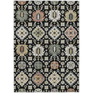 Piper Looms Chantille Bohemian ACN2200 Black Machine Washable Area Rug main image