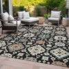 Piper Looms Chantille Bohemian ACN2200 Black Machine Washable Area Rug Outdoor Lifestyle Image Feature