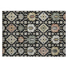 Piper Looms Chantille Bohemian ACN2200 Black Machine Washable Area Rug Scatter Main Image