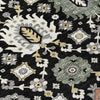 Piper Looms Chantille Bohemian ACN2200 Black Machine Washable Area Rug Swatch Image