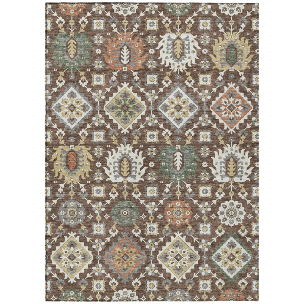 Piper Looms Chantille Bohemian ACN2200 Chocolate Machine Washable Area Rug main image