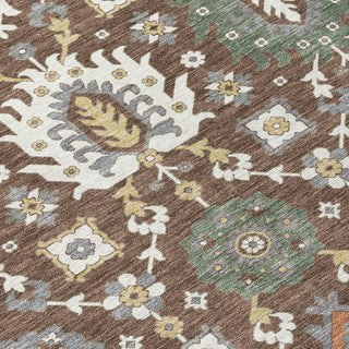 Piper Looms Chantille Bohemian ACN2200 Chocolate Machine Washable Area Rug Swatch Image