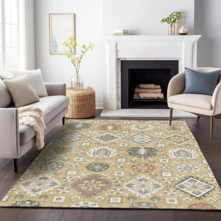 Piper Looms Chantille Bohemian ACN2200 Gold Machine Washable Area Rug Lifestyle Image Feature