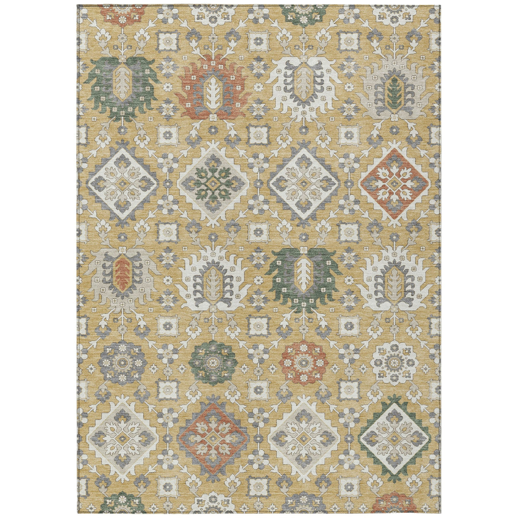 Piper Looms Chantille Bohemian ACN2200 Gold Machine Washable Area Rug main image