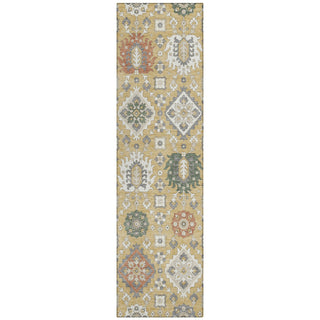 Piper Looms Chantille Bohemian ACN2200 Gold Machine Washable Area Rug Runner Main Image