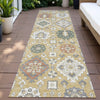 Piper Looms Chantille Bohemian ACN2200 Gold Machine Washable Area Rug Runner Outdoor Lifestyle Image Feature