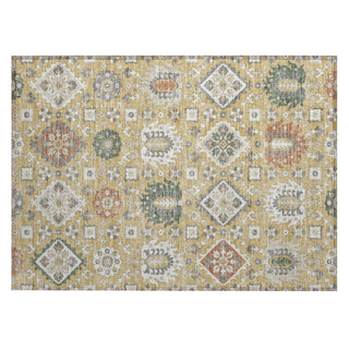 Piper Looms Chantille Bohemian ACN2200 Gold Machine Washable Area Rug Scatter Main Image