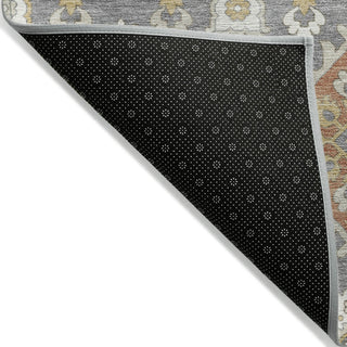 Piper Looms Chantille Bohemian ACN2200 Gray Machine Washable Area Rug Backing Image