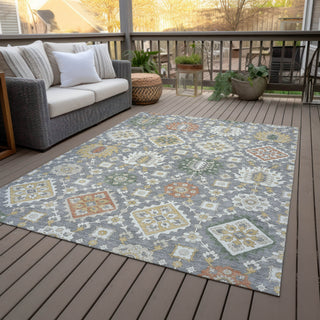 Piper Looms Chantille Bohemian ACN2200 Gray Machine Washable Area Rug Outdoor Lifestyle Image Feature