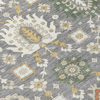 Piper Looms Chantille Bohemian ACN2200 Gray Machine Washable Area Rug Swatch Image
