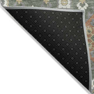 Piper Looms Chantille Bohemian ACN2200 Green Machine Washable Area Rug Backing Image