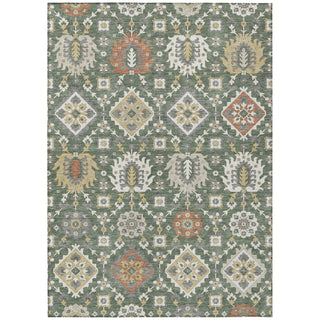 Piper Looms Chantille Bohemian ACN2200 Green Machine Washable Area Rug main image