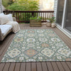 Piper Looms Chantille Bohemian ACN2200 Green Machine Washable Area Rug Outdoor Lifestyle Image Feature