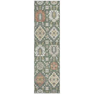 Piper Looms Chantille Bohemian ACN2200 Green Machine Washable Area Rug Runner Main Image