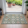 Piper Looms Chantille Bohemian ACN2200 Green Machine Washable Area Rug Scatter Lifestyle Image Feature