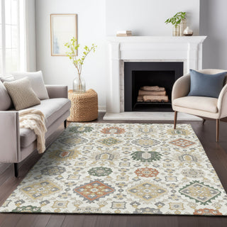 Piper Looms Chantille Bohemian ACN2200 Ivory Machine Washable Area Rug Lifestyle Image Feature