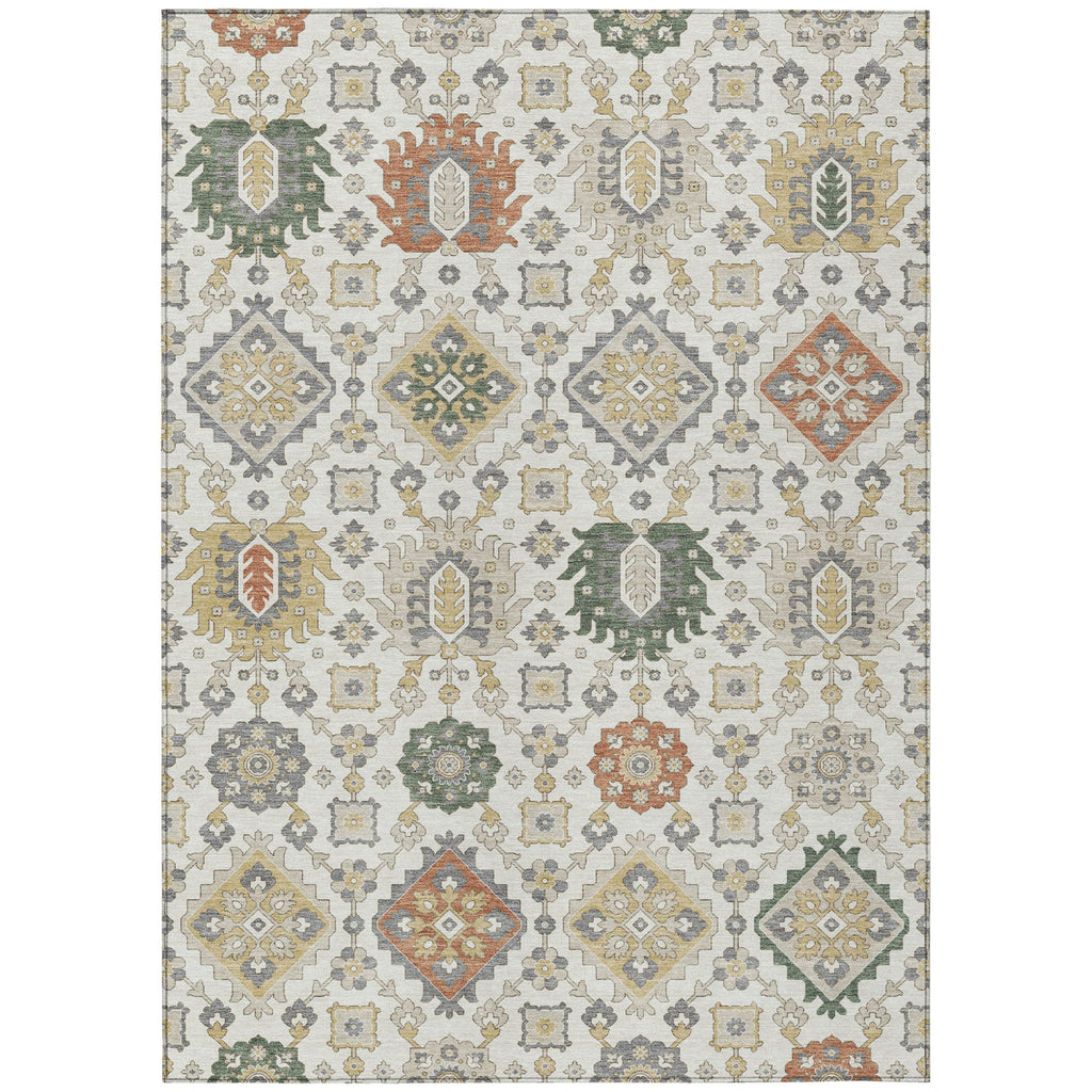 Piper Looms Chantille Bohemian ACN2200 Ivory Machine Washable Area Rug main image