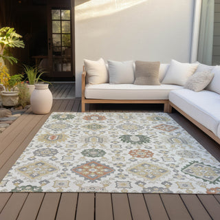 Piper Looms Chantille Bohemian ACN2200 Ivory Machine Washable Area Rug Outdoor Lifestyle Image Feature