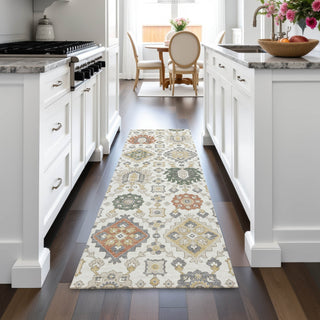 Piper Looms Chantille Bohemian ACN2200 Ivory Machine Washable Area Rug Runner Lifestyle Image Feature