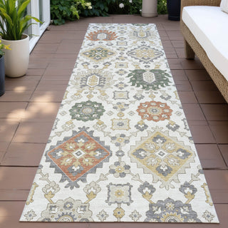 Piper Looms Chantille Bohemian ACN2200 Ivory Machine Washable Area Rug Runner Outdoor Lifestyle Image Feature