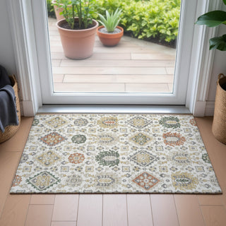 Piper Looms Chantille Bohemian ACN2200 Ivory Machine Washable Area Rug Scatter Lifestyle Image Feature