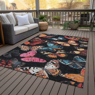 Piper Looms Chantille Animal ACN2201 Black Machine Washable Area Rug Outdoor Lifestyle Image Feature