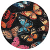 Piper Looms Chantille Animal ACN2201 Black Machine Washable Area Rug Round Main Image