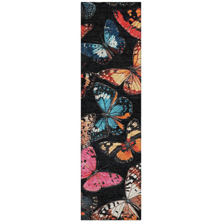 Piper Looms Chantille Animal ACN2201 Black Machine Washable Area Rug Runner Main Image