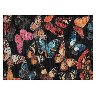 Piper Looms Chantille Animal ACN2201 Black Machine Washable Area Rug Scatter Main Image