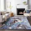 Piper Looms Chantille Abstract ACN2202 Lavender Machine Washable Area Rug Lifestyle Image Feature