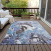 Piper Looms Chantille Abstract ACN2202 Lavender Machine Washable Area Rug Outdoor Lifestyle Image Feature