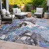 Piper Looms Chantille Abstract ACN2202 Lavender Machine Washable Area Rug Outdoor Lifestyle Image Feature