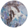 Piper Looms Chantille Abstract ACN2202 Lavender Machine Washable Area Rug Round Main Image