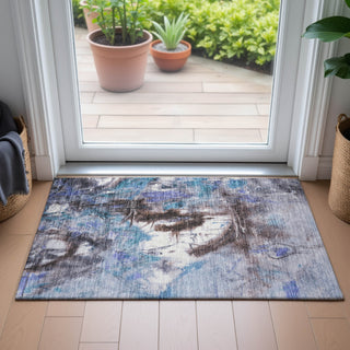 Piper Looms Chantille Abstract ACN2202 Lavender Machine Washable Area Rug Scatter Lifestyle Image Feature