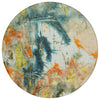 Piper Looms Chantille Abstract ACN2202 Sage Machine Washable Area Rug Round Main Image