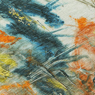 Piper Looms Chantille Abstract ACN2202 Sage Machine Washable Area Rug Swatch Image
