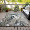 Piper Looms Chantille Abstract ACN2202 Taupe Machine Washable Area Rug Outdoor Lifestyle Image Feature