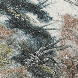 Piper Looms Chantille Abstract ACN2202 Taupe Machine Washable Area Rug Swatch Image